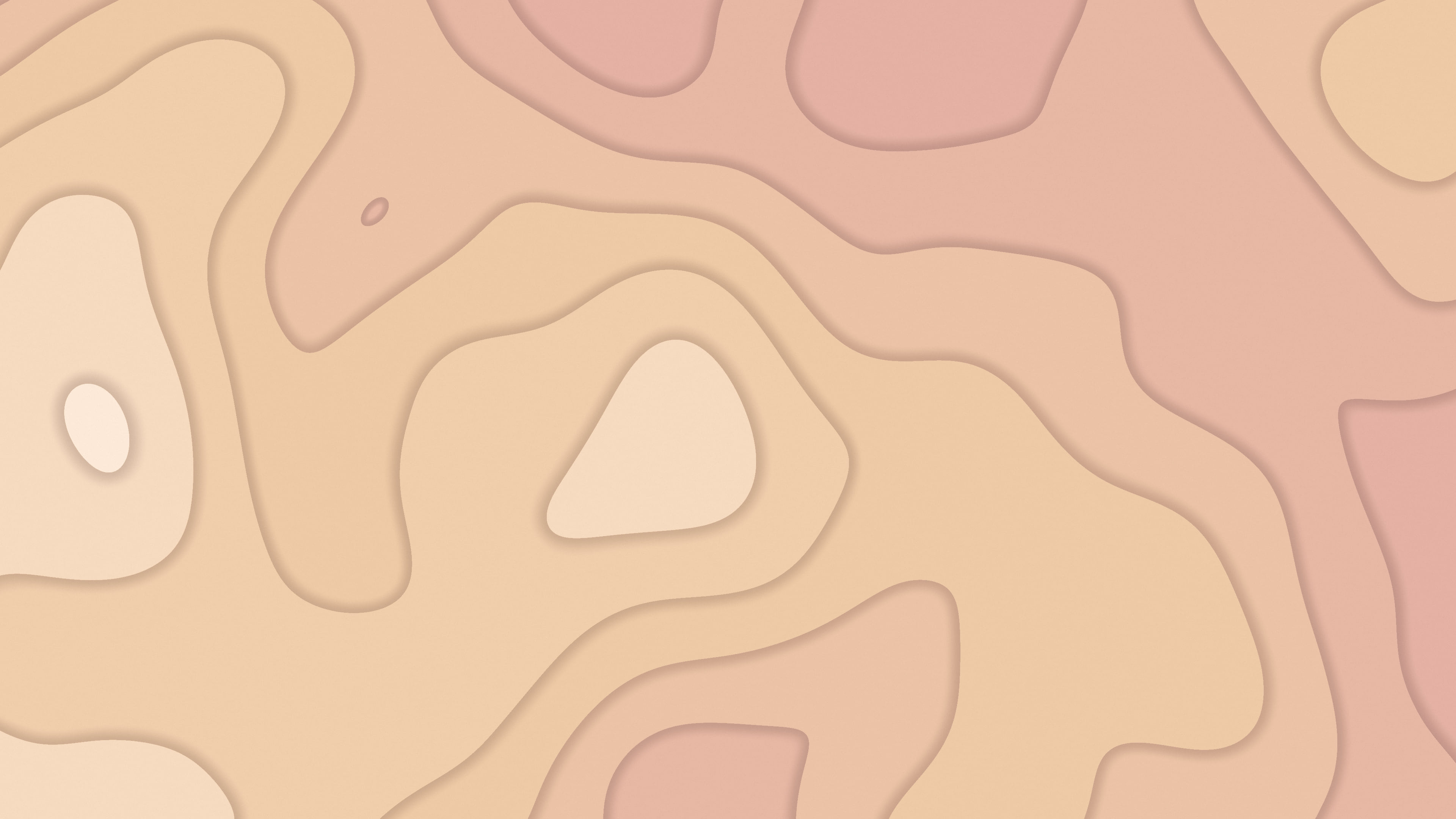 Rose Gold Layered Topographic desktop wallpaper in 4K
