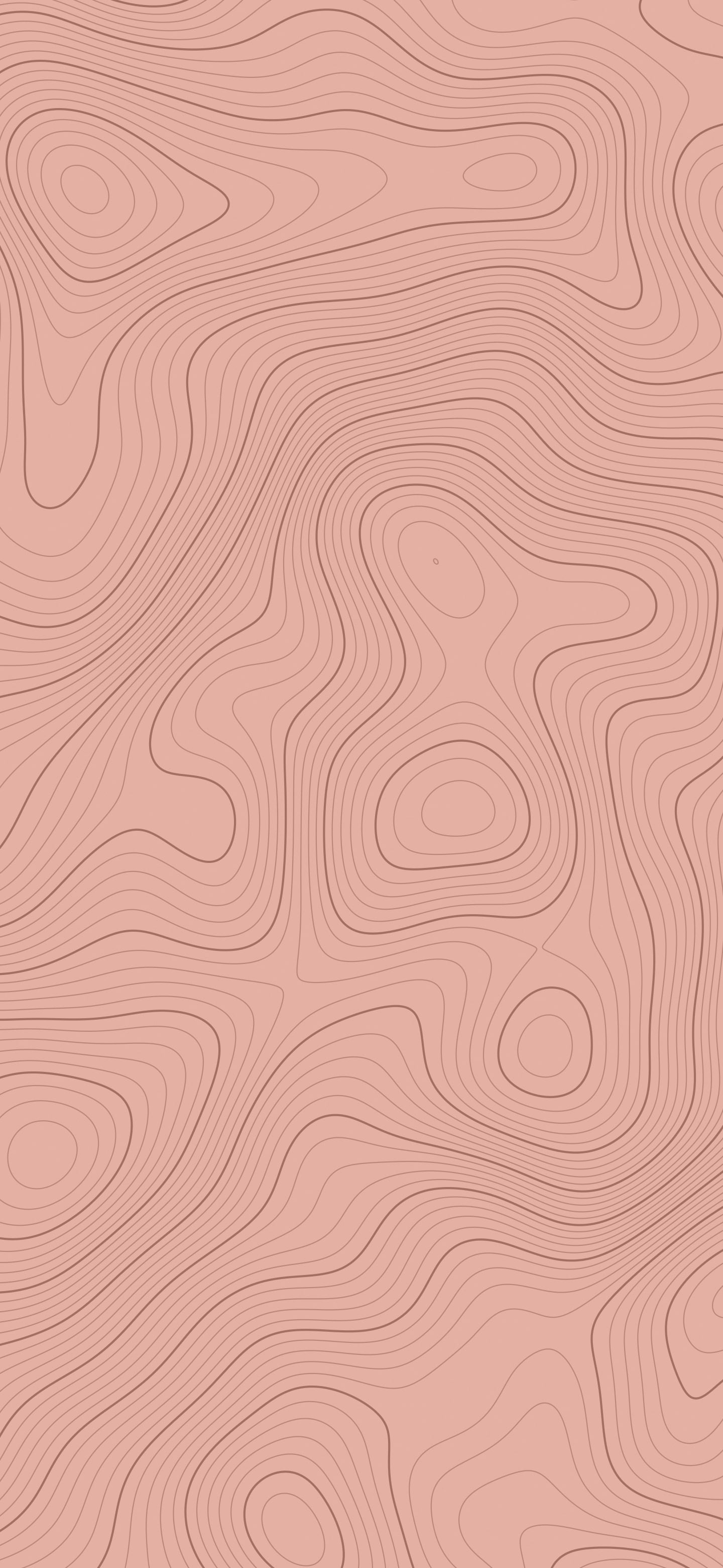 Rose Gold Topographic Line wallpaper for iPhone and Android
