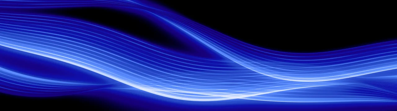 Royal Blue Abstract Light Streams dual monitor wallpaper, 7680 × 2160