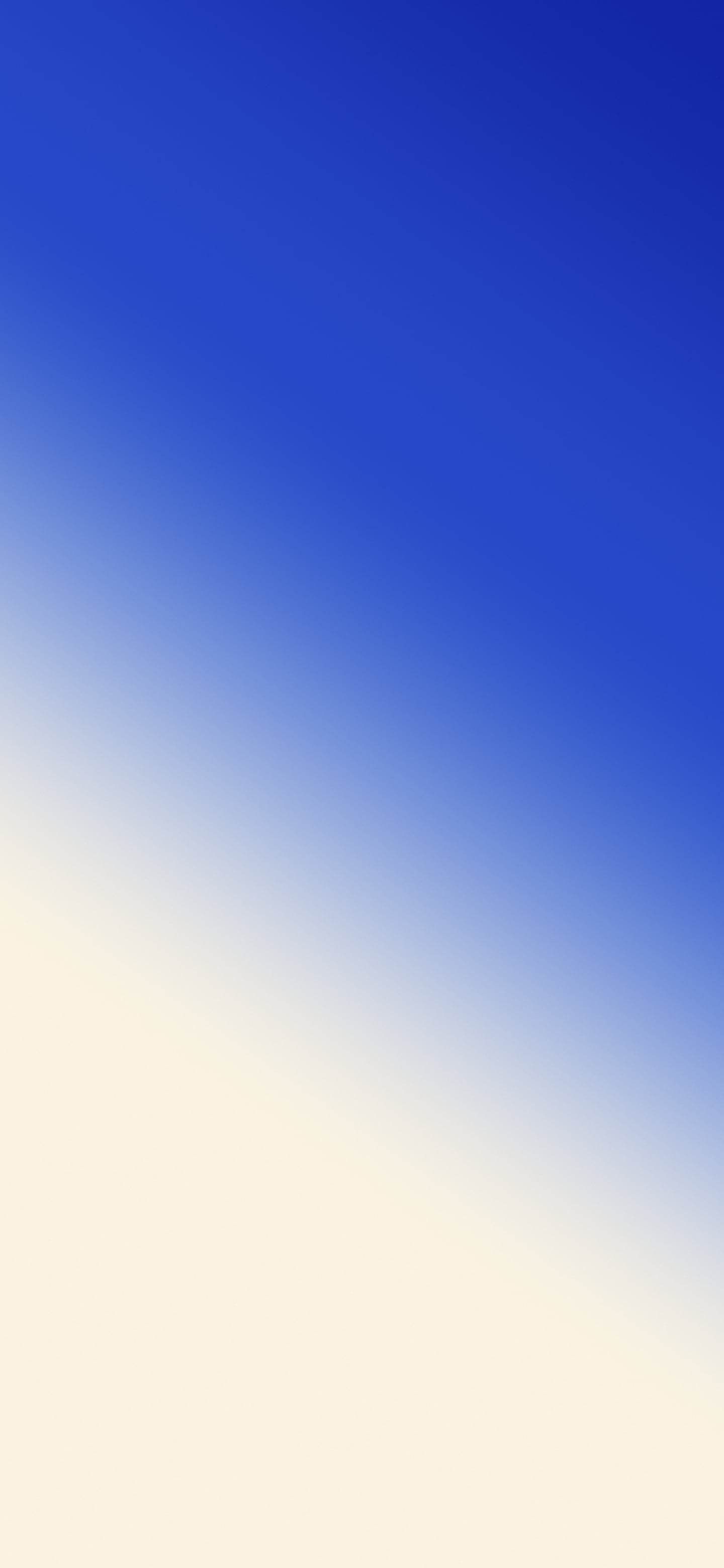 Royal Blue and Cream Diagonal Ombre Gradient wallpaper for iPhone and Android
