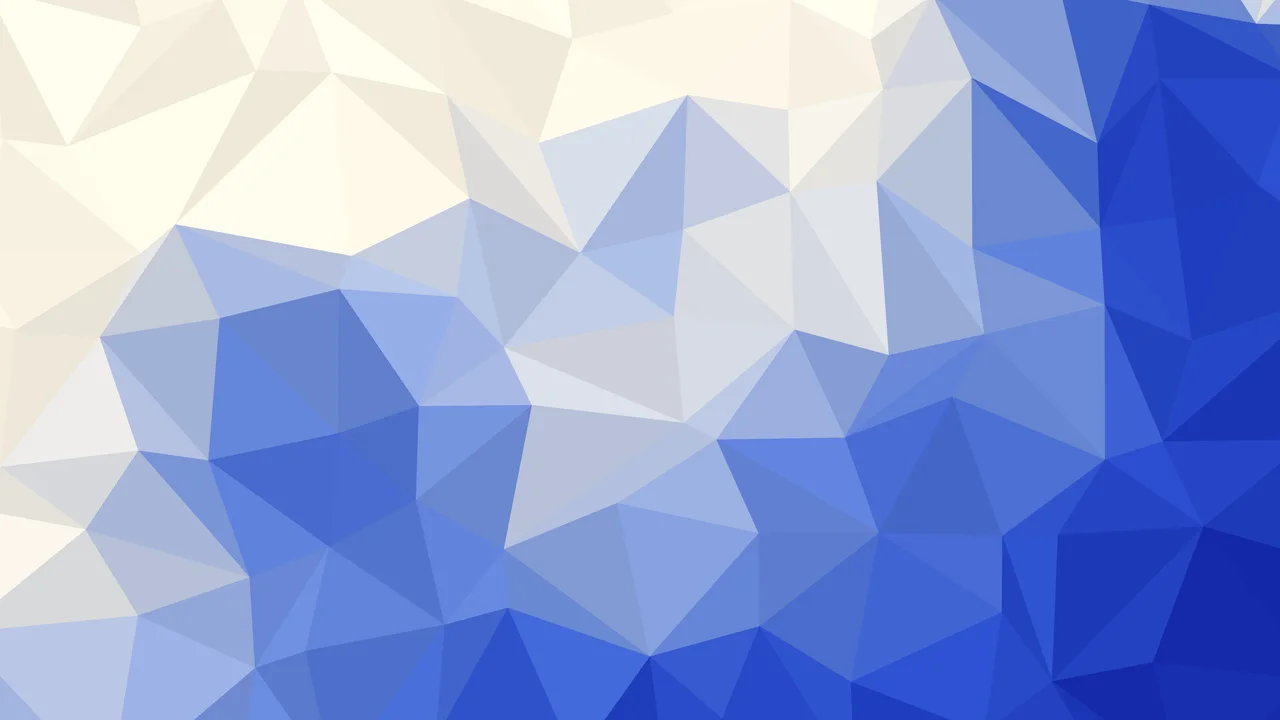 Royal Blue and Cream Low Poly desktop wallpaper in 4K
