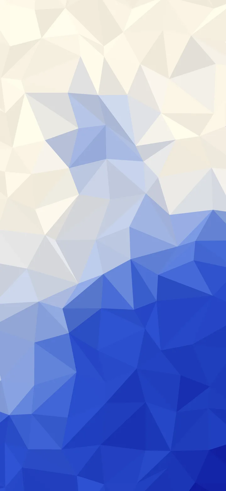 Royal Blue and Cream Low Poly wallpaper for iPhone and Android