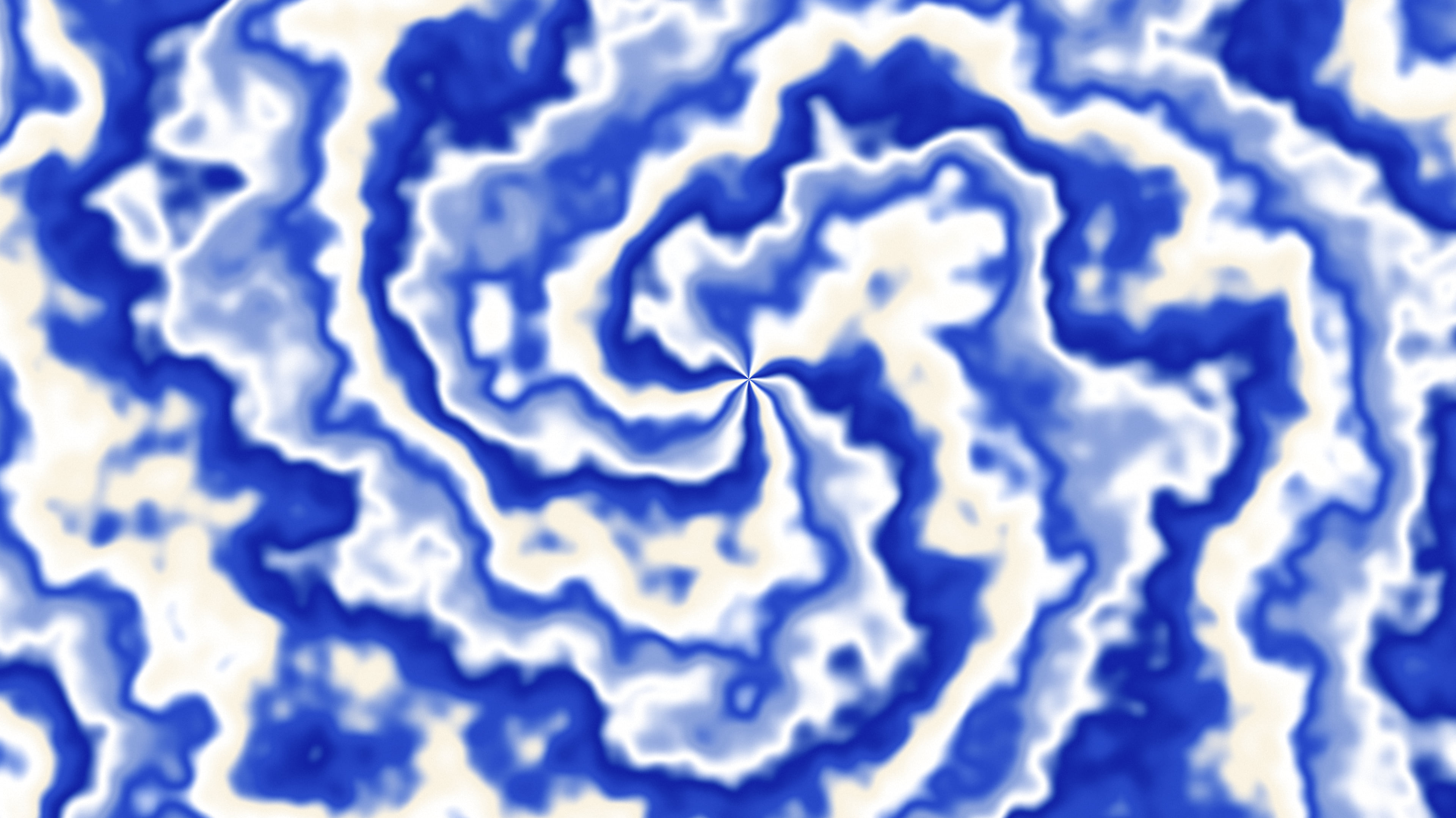 Royal Blue and Cream Spiral Tie Dye desktop wallpaper in 4K