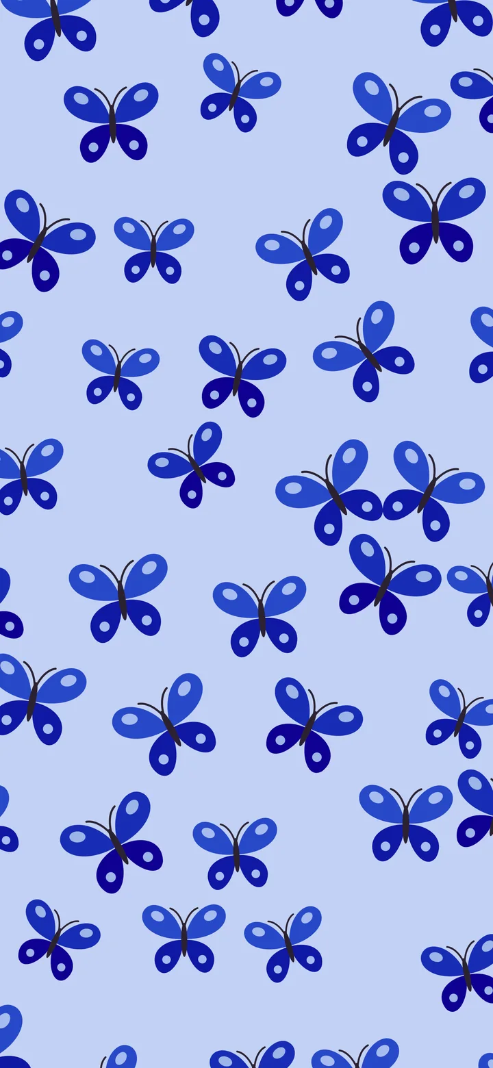 Royal Blue Butterfly Pattern wallpaper for iPhone and Android