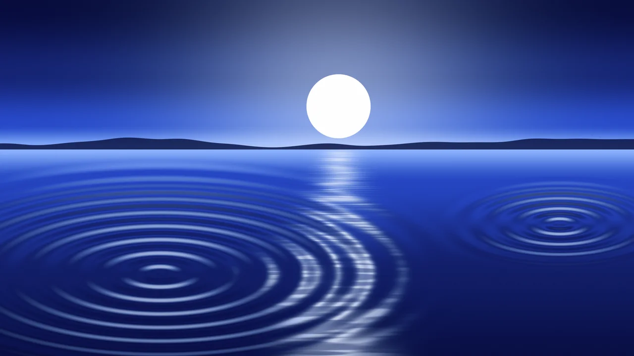 Royal Blue Calm Water Ripples desktop wallpaper in 4K