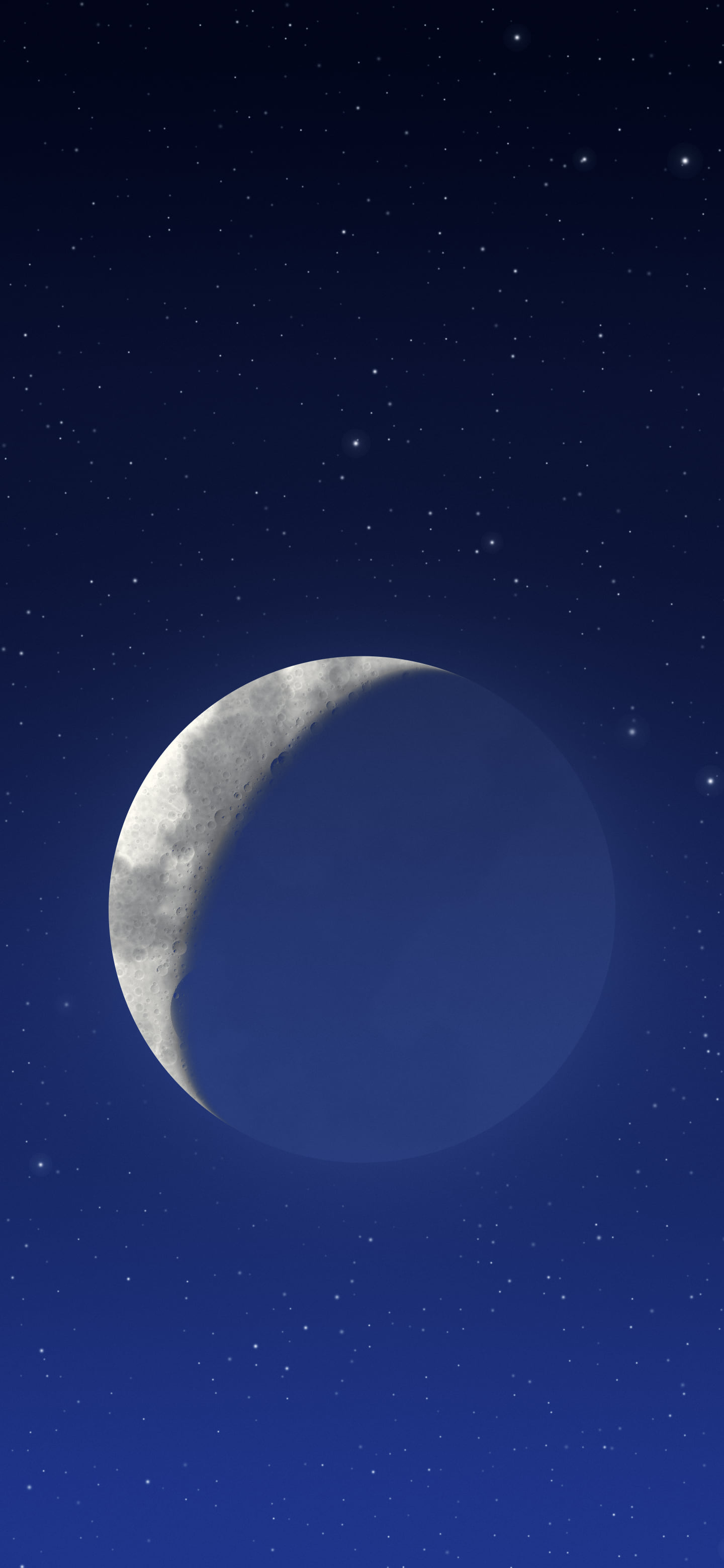 Royal Blue Crescent Moon wallpaper for iPhone and Android