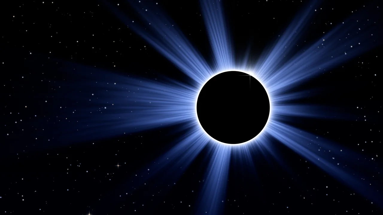 Royal Blue Eclipse desktop wallpaper in 4K