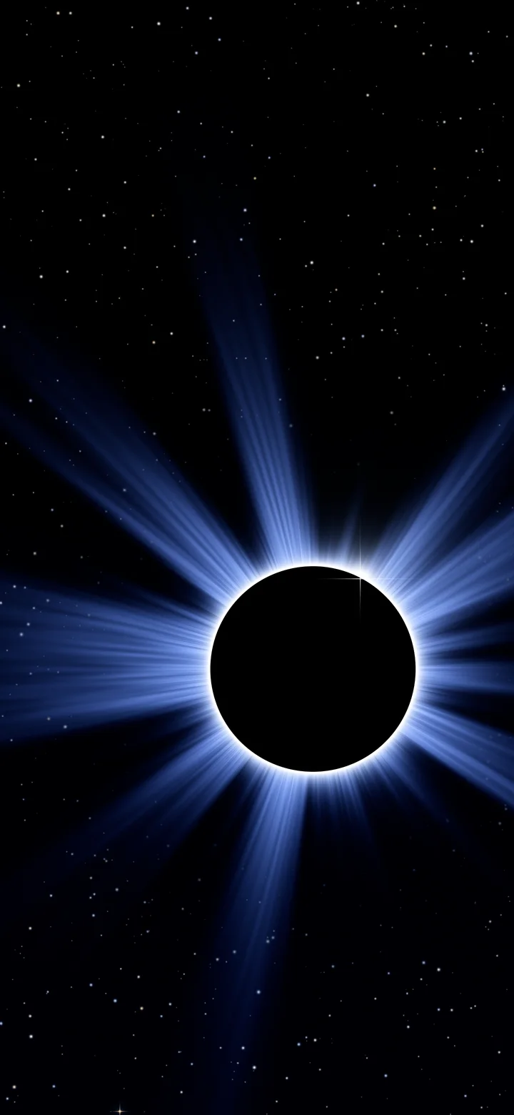 Royal Blue Eclipse wallpaper for iPhone and Android