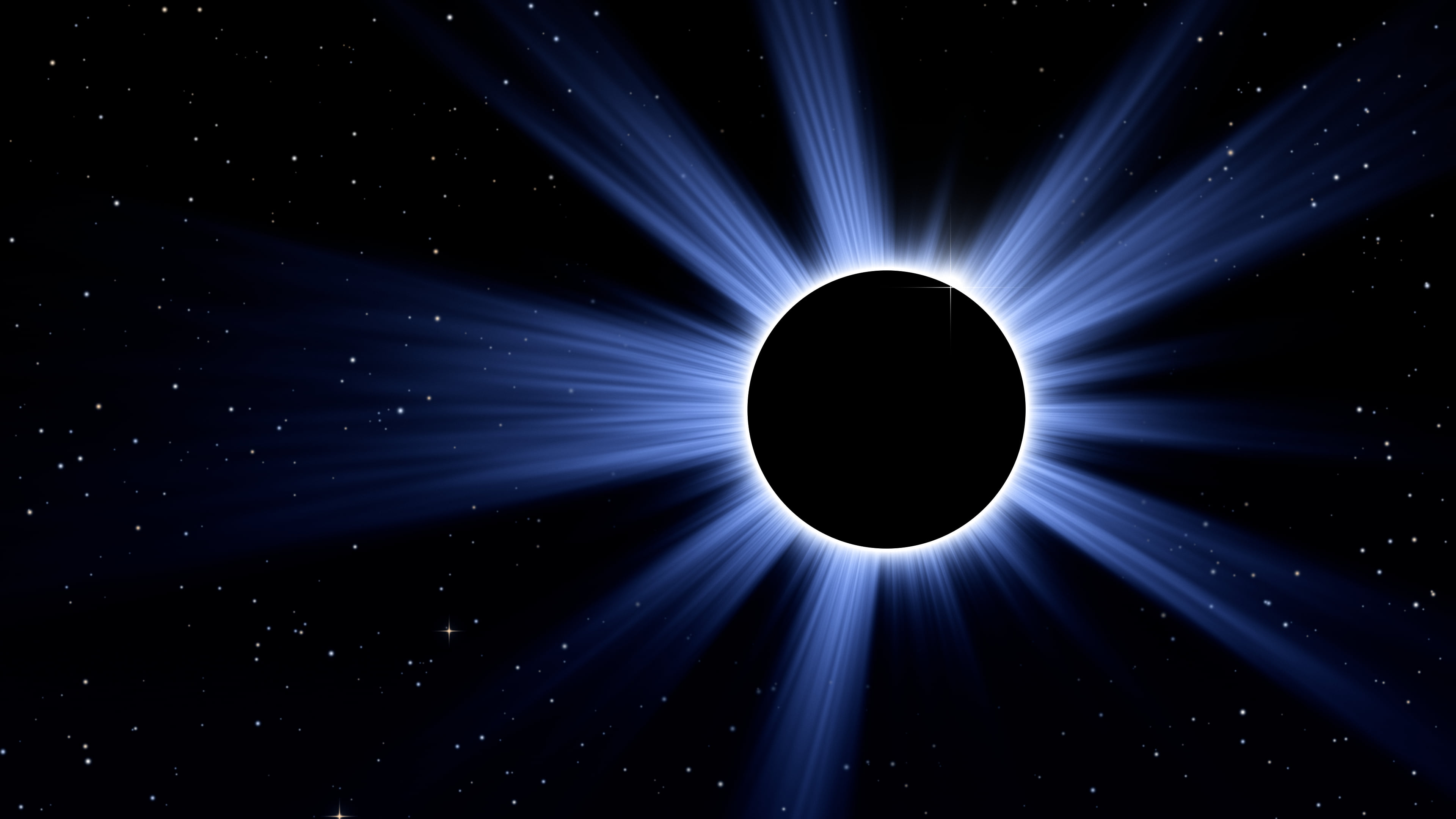 Royal Blue Eclipse desktop wallpaper in 4K