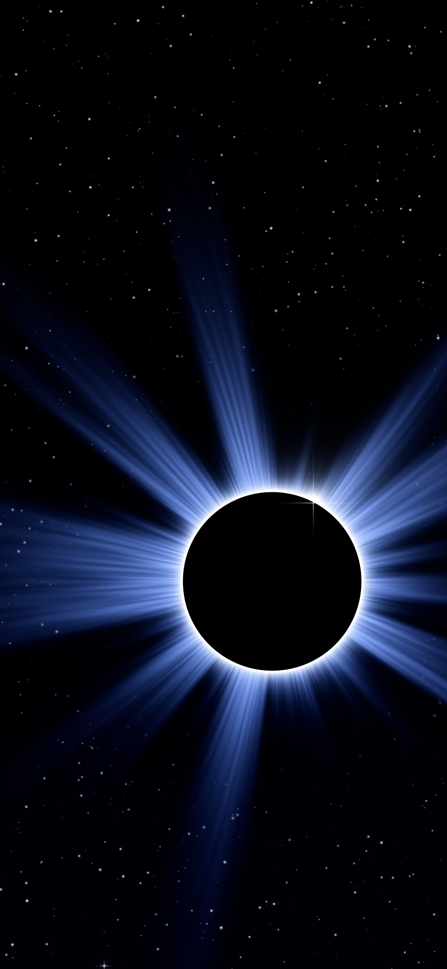 Royal Blue Eclipse wallpaper for iPhone and Android