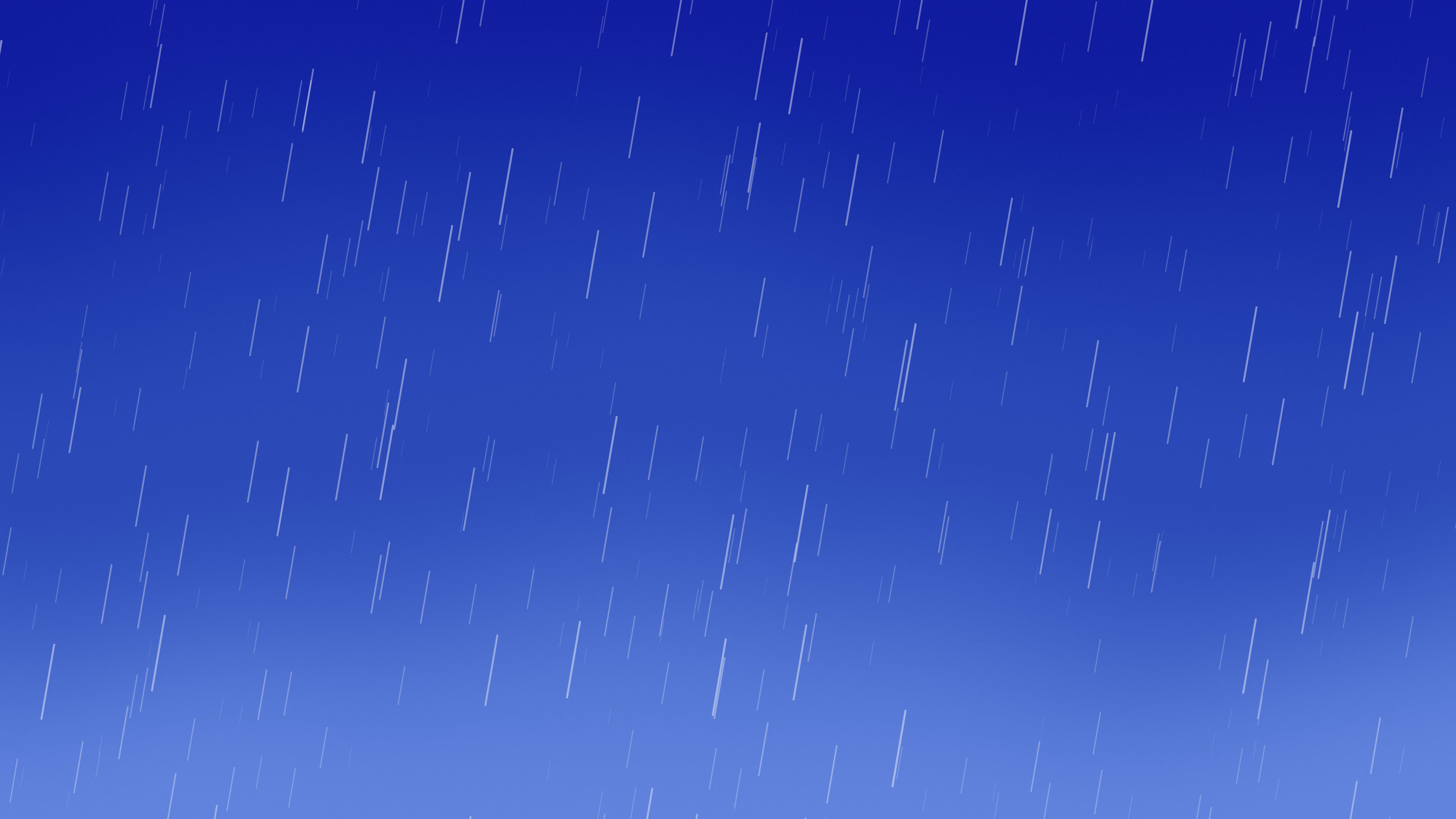 Royal Blue Falling Rain desktop wallpaper in 4K