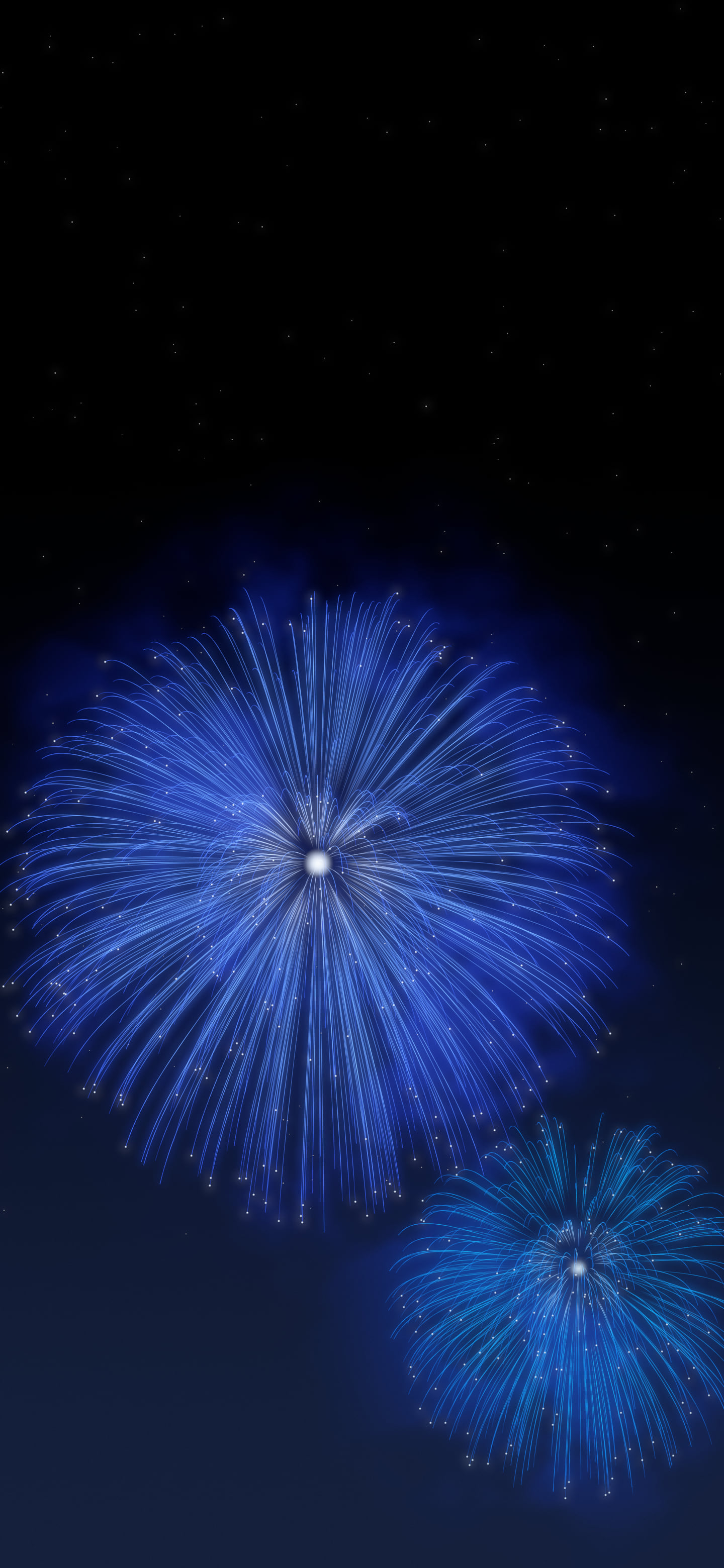 Royal Blue Fireworks wallpaper for iPhone and Android