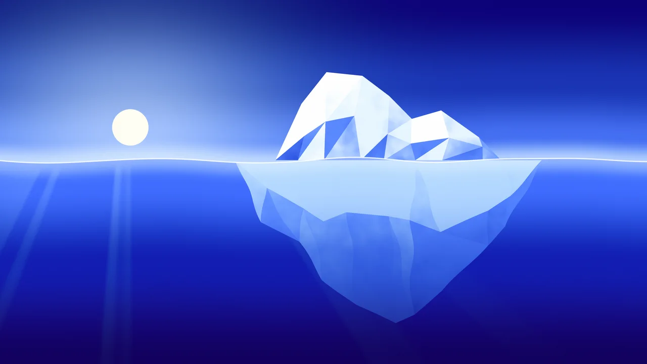 Royal Blue Iceberg desktop wallpaper in 4K