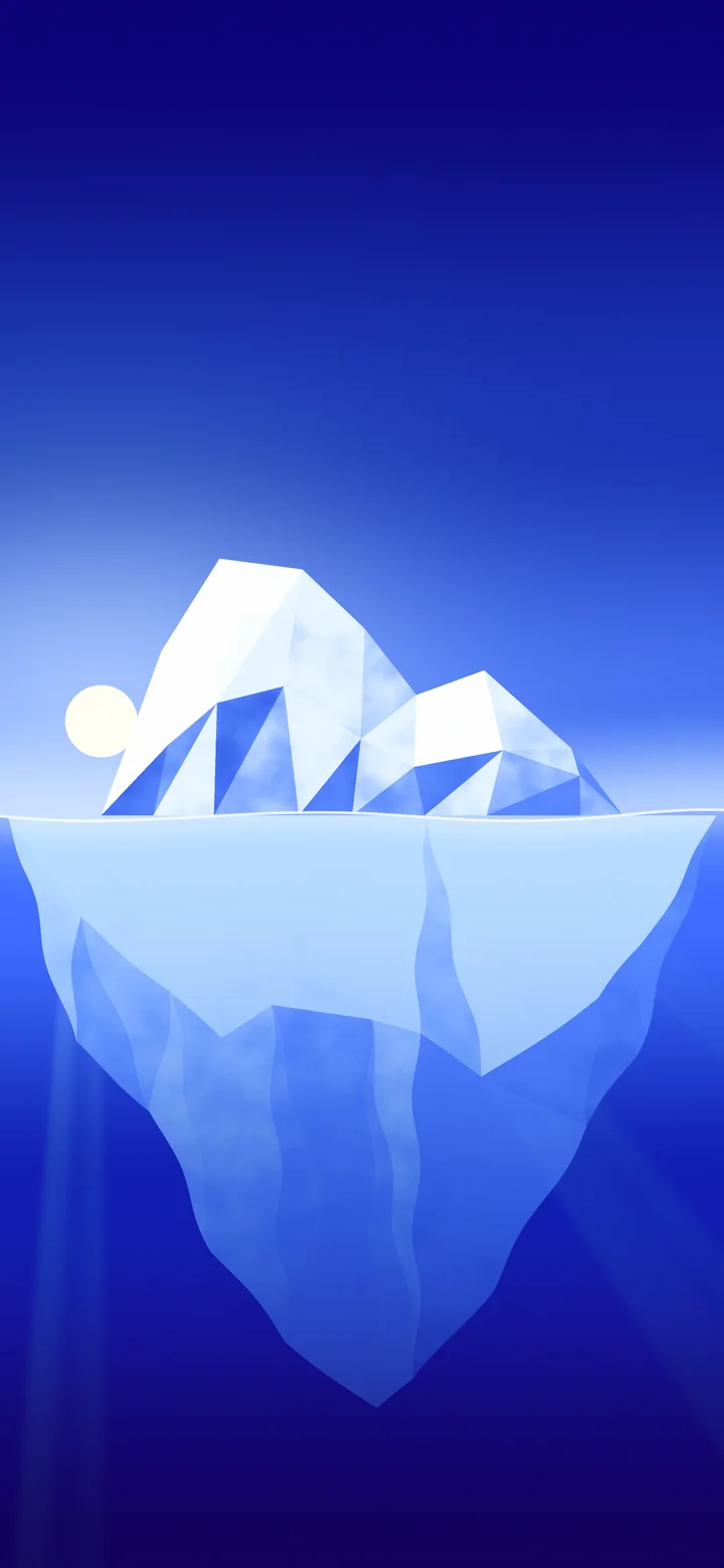 Royal Blue Iceberg wallpaper for iPhone and Android
