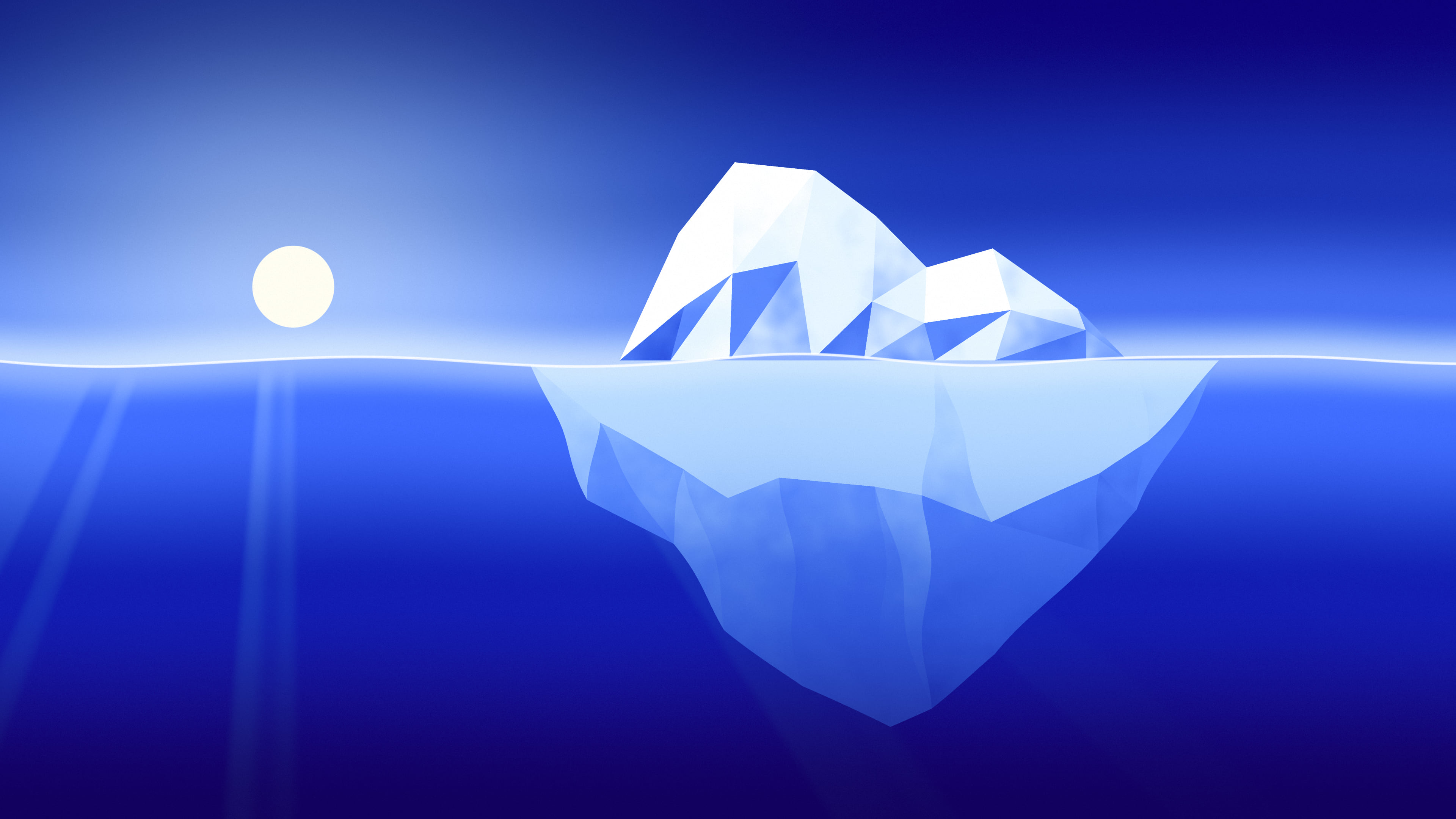 Royal Blue Iceberg desktop wallpaper in 4K