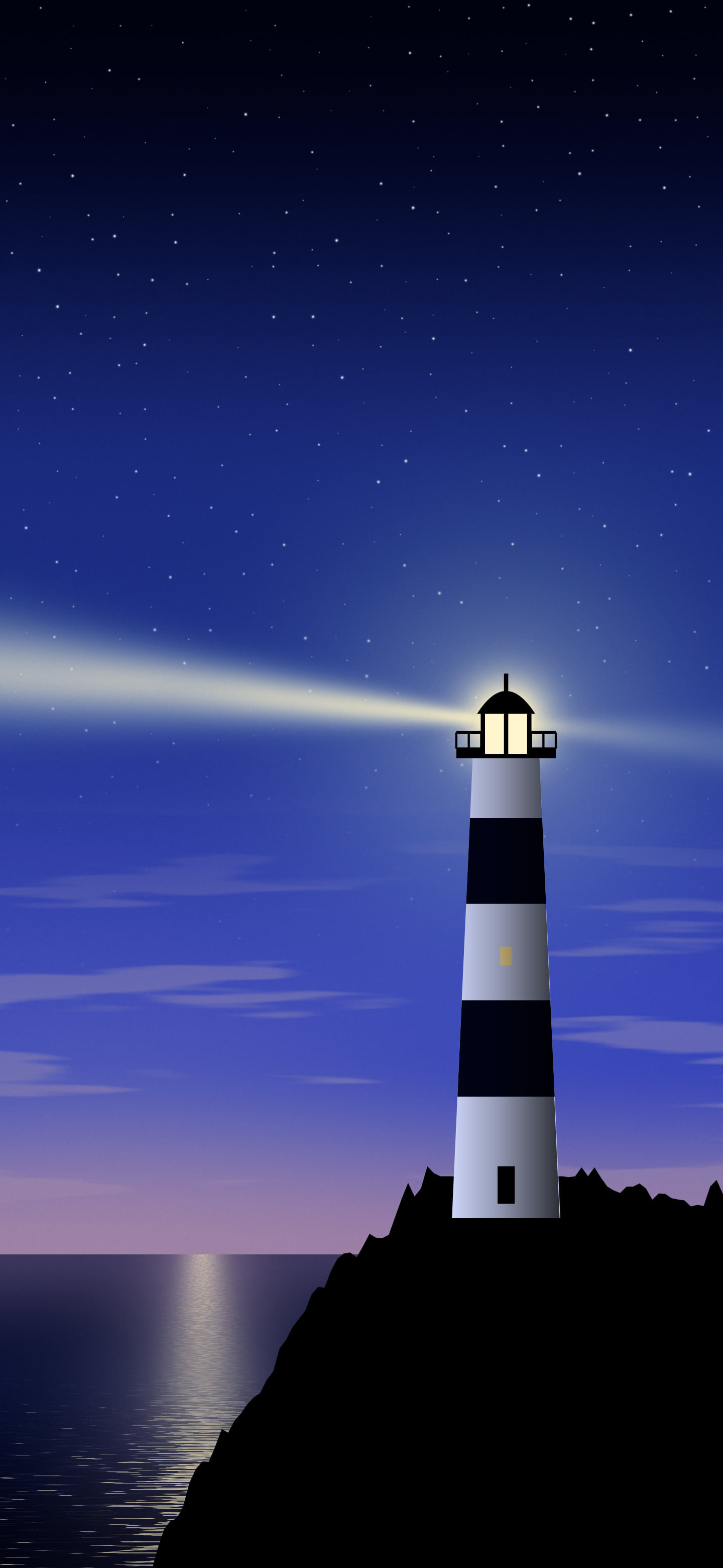 Royal Blue Lighthouse wallpaper for iPhone and Android