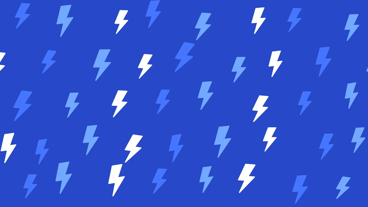 Royal Blue Lightning Bolt Pattern desktop wallpaper in 4K