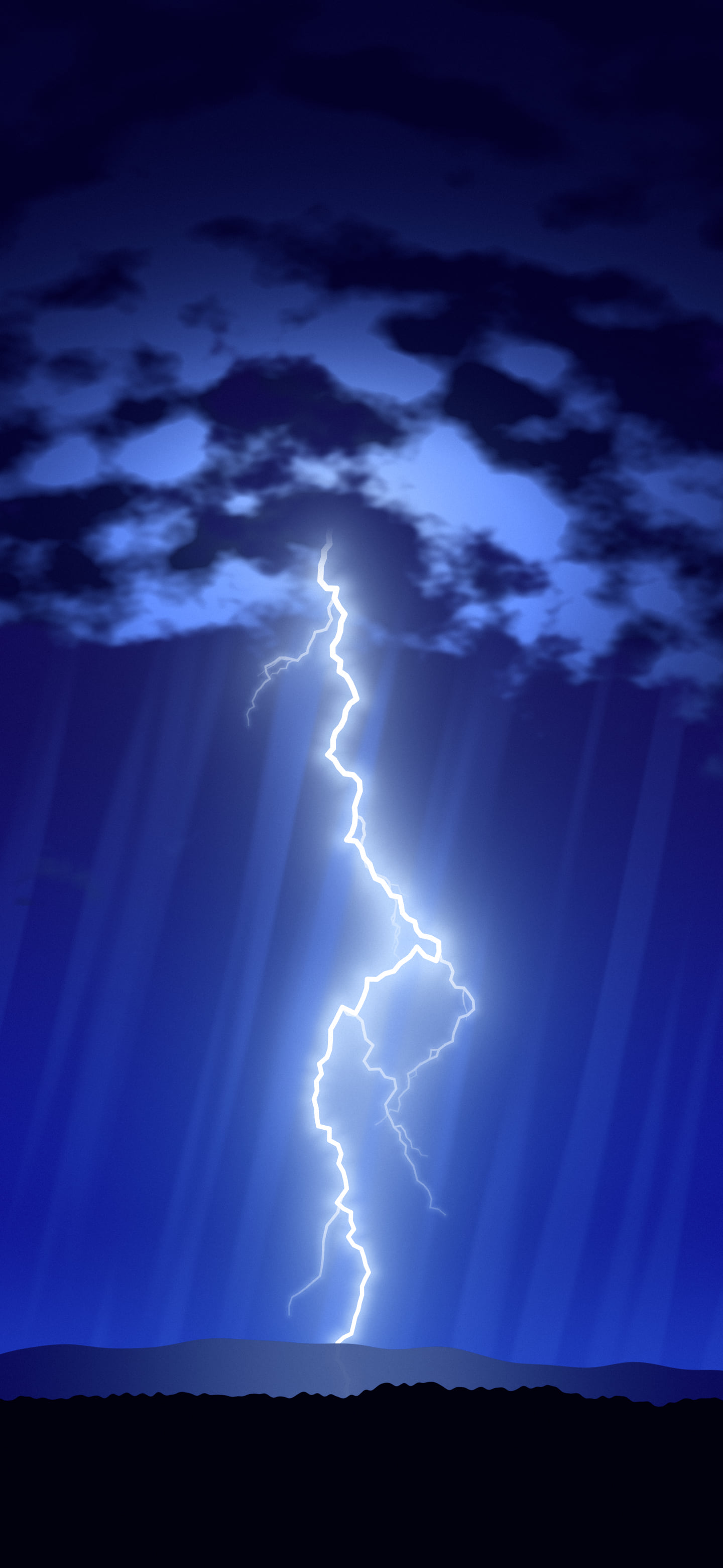 Royal Blue Lightning Storm wallpaper for iPhone and Android
