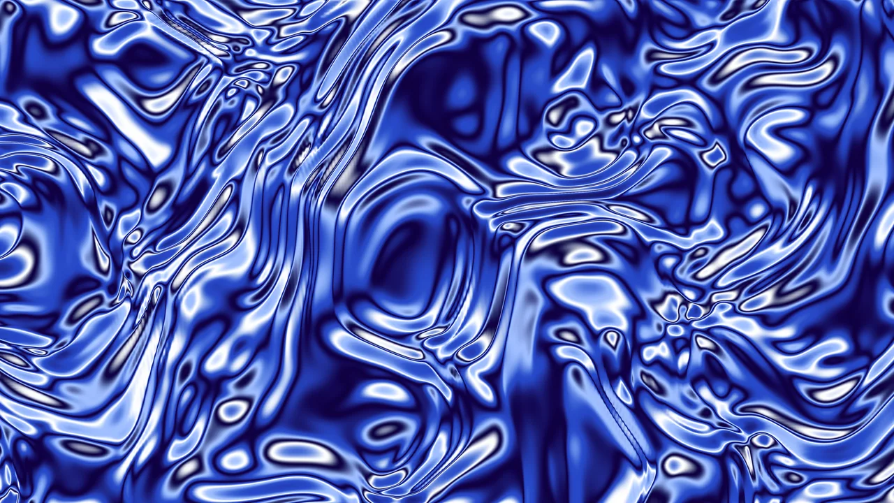 Royal Blue Liquid Chrome desktop wallpaper in 4K