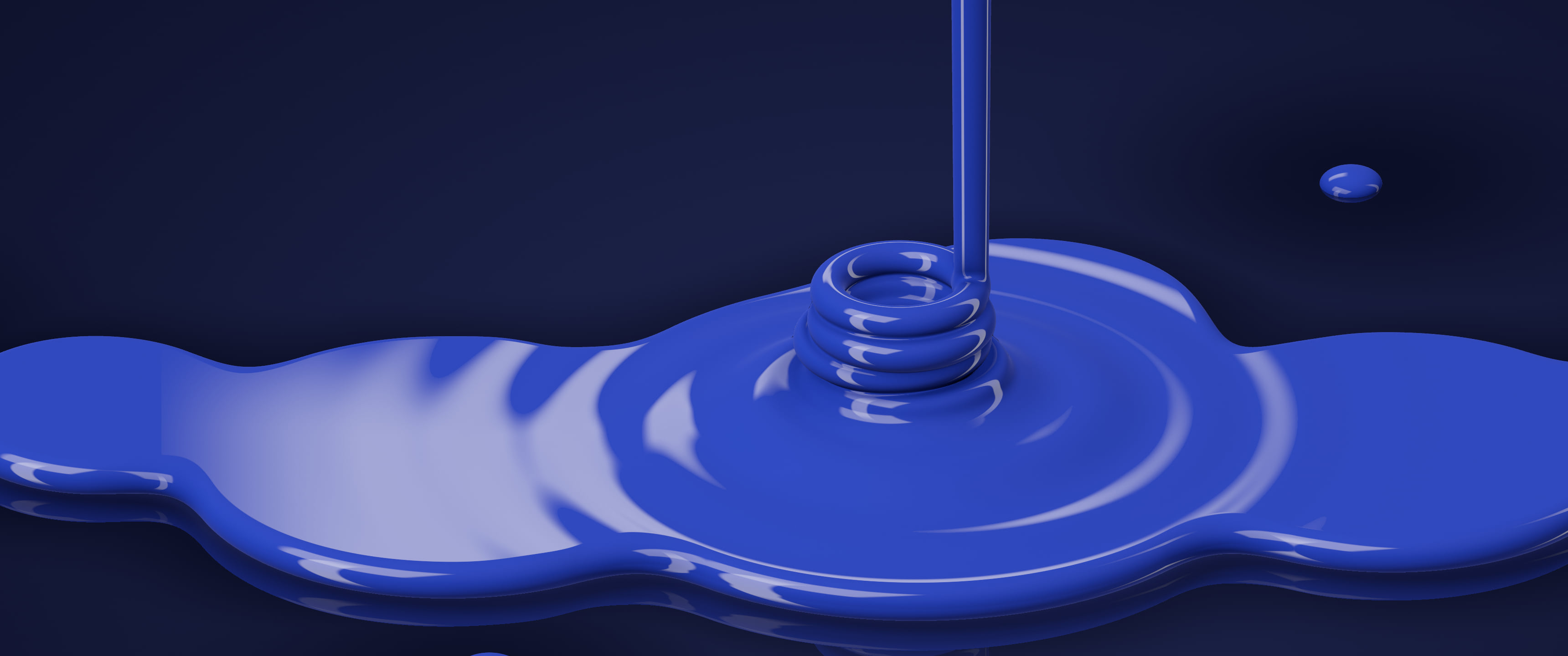 Royal Blue Liquid Pour ultrawide wallpaper, 3440 × 1440