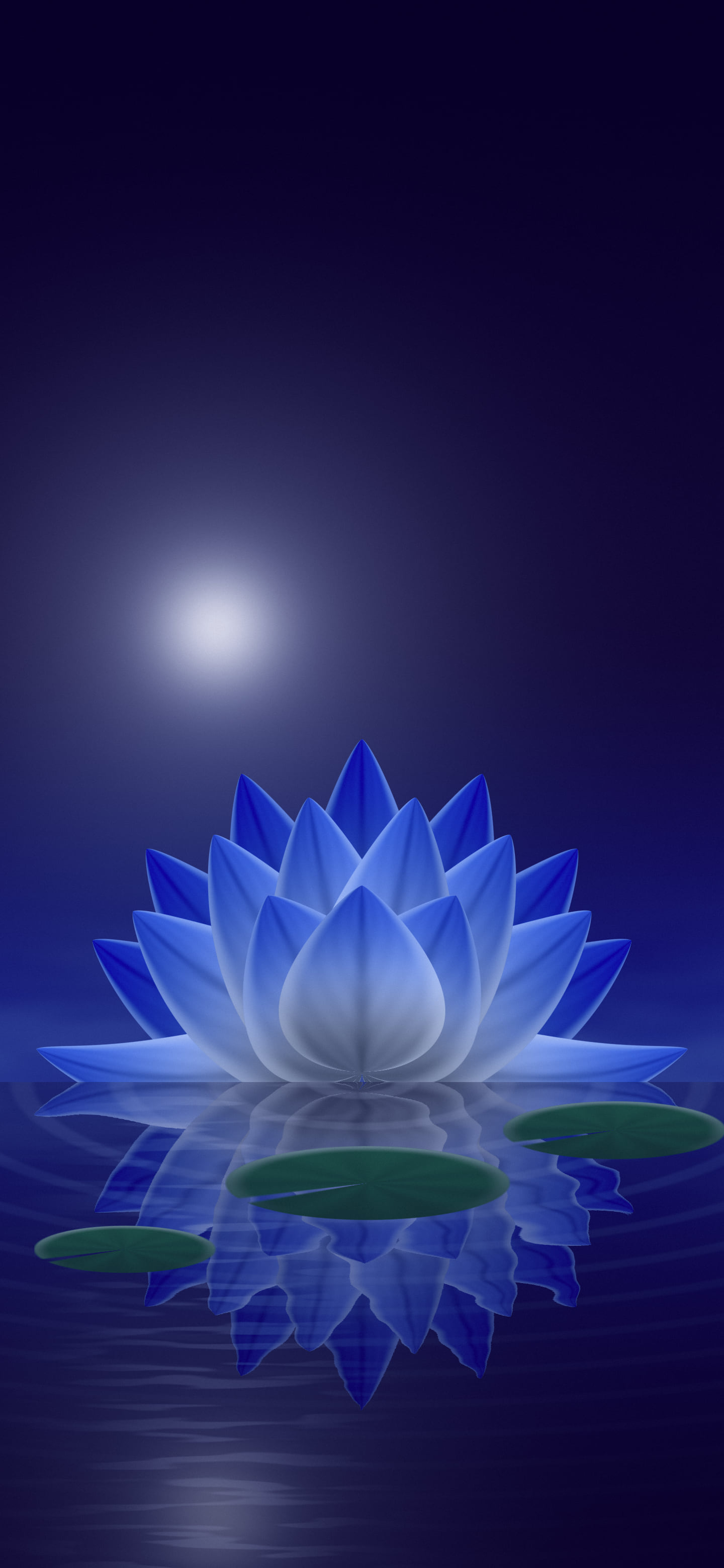 Royal Blue Lotus Flower wallpaper for iPhone and Android