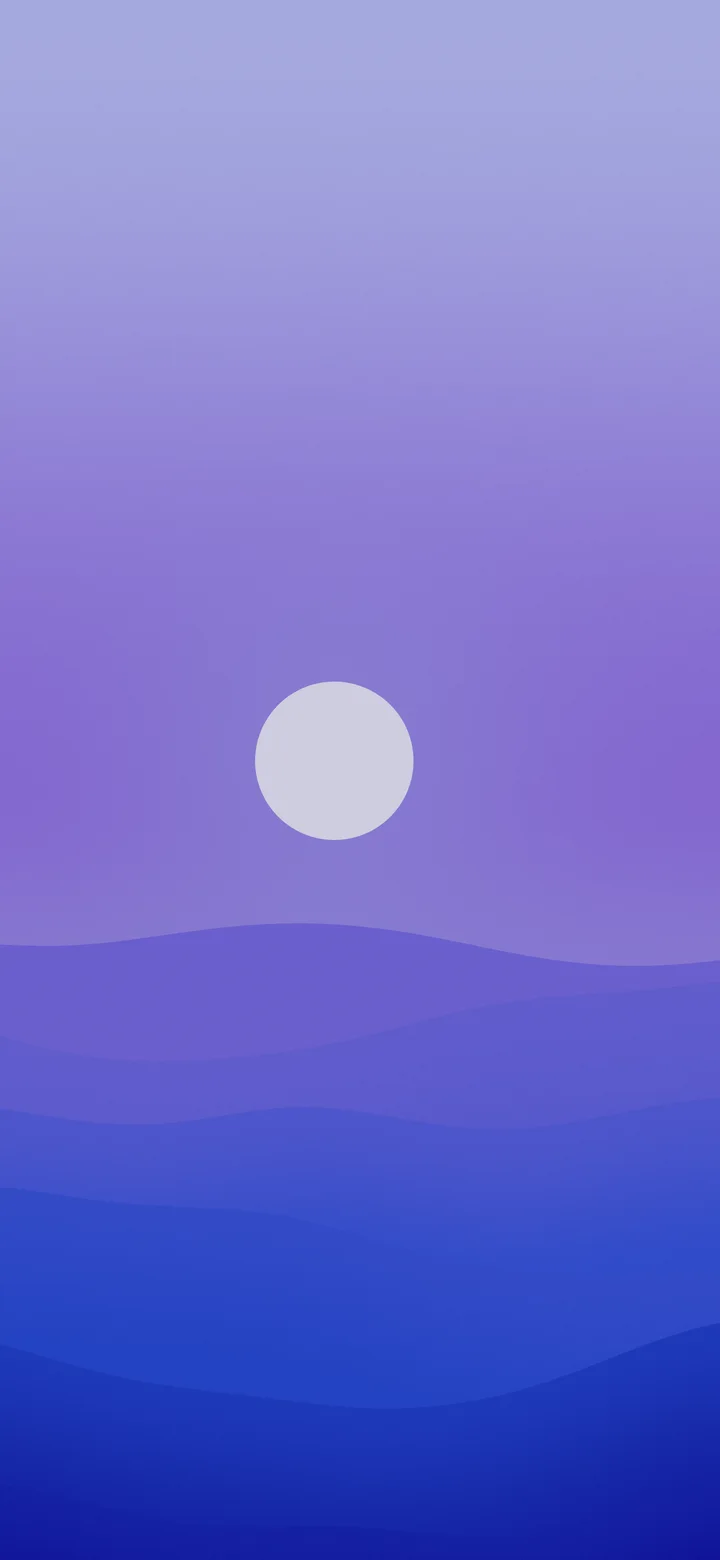 Royal Blue Minimalist Desert Dunes wallpaper for iPhone and Android