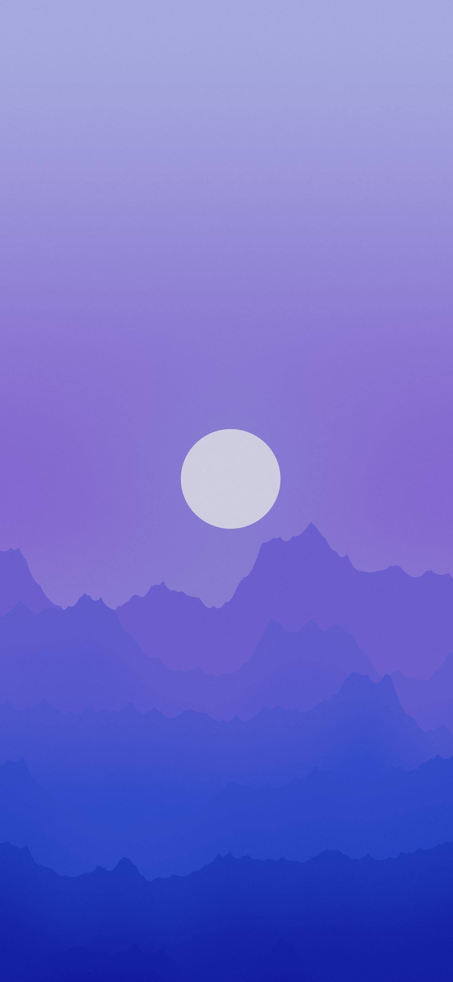 Royal Blue Minimalist Mountain Landscape wallpaper for iPhone and Android