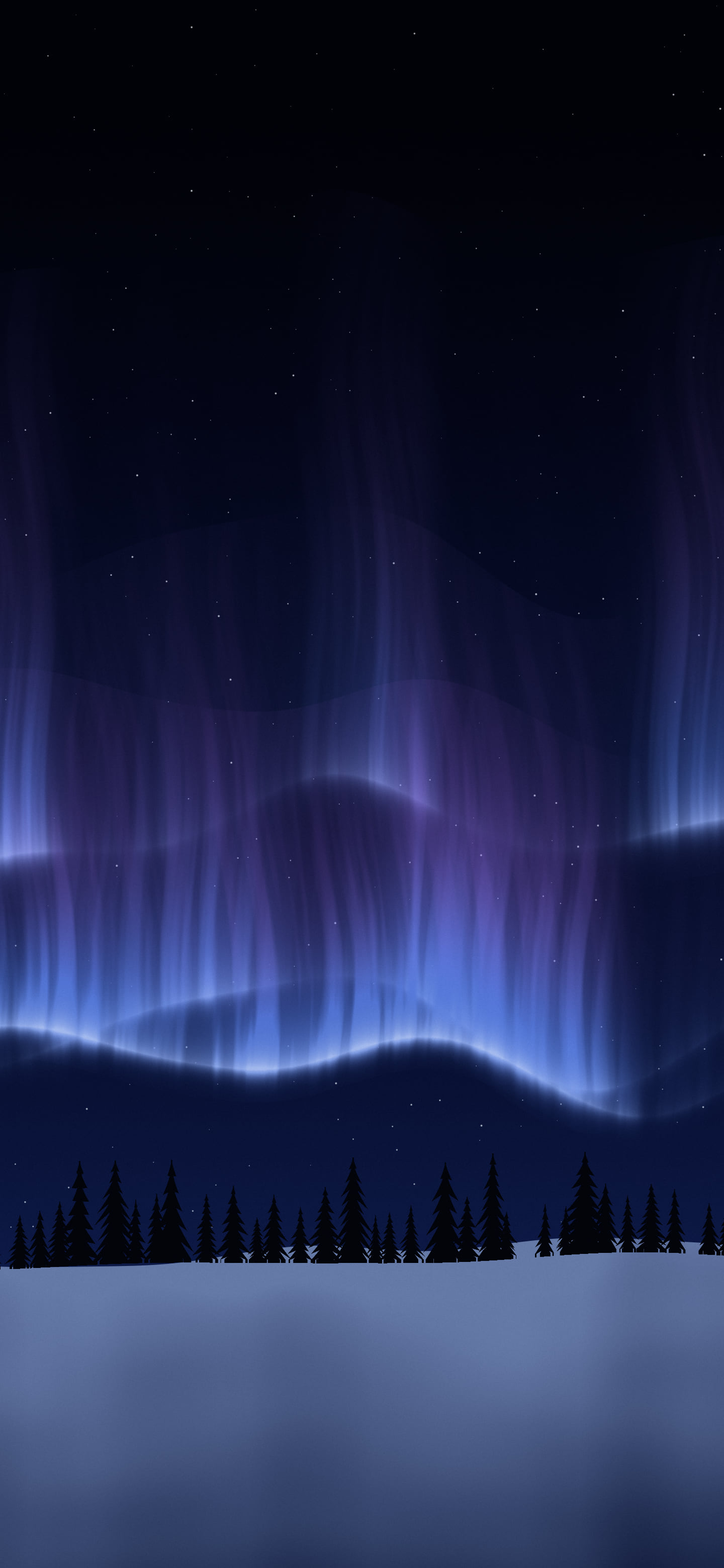 Royal Blue Northern Lights wallpaper for iPhone and Android
