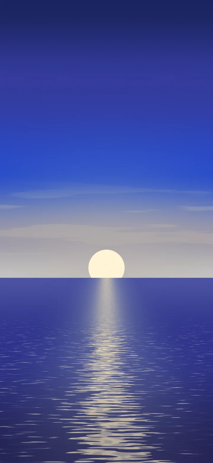 Royal Blue Ocean Sunset wallpaper for iPhone and Android