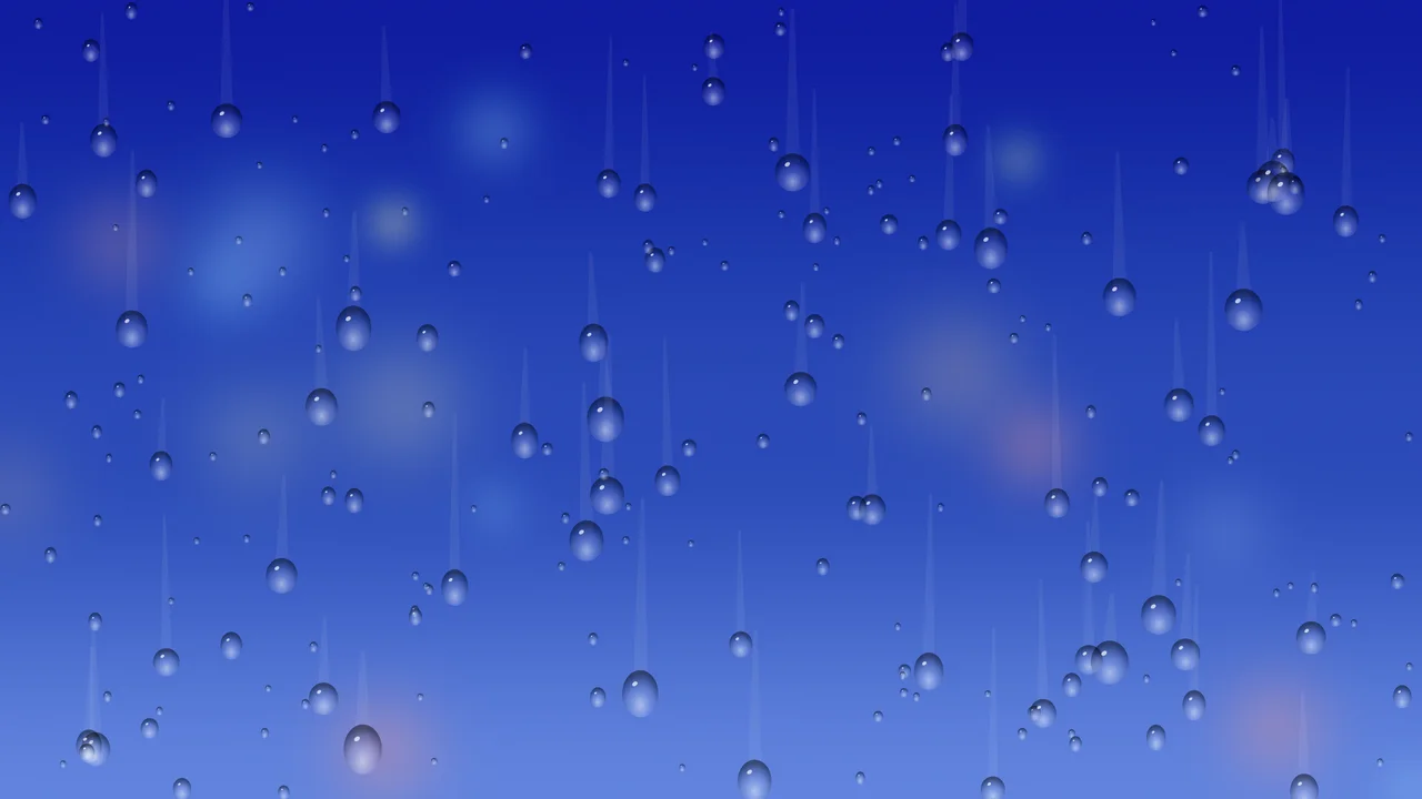 Royal Blue Rainy Window desktop wallpaper in 4K
