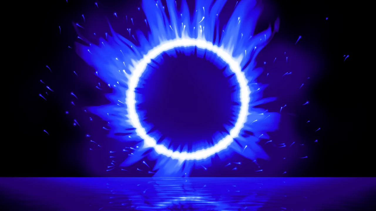 Royal Blue Ring of Fire desktop wallpaper in 4K