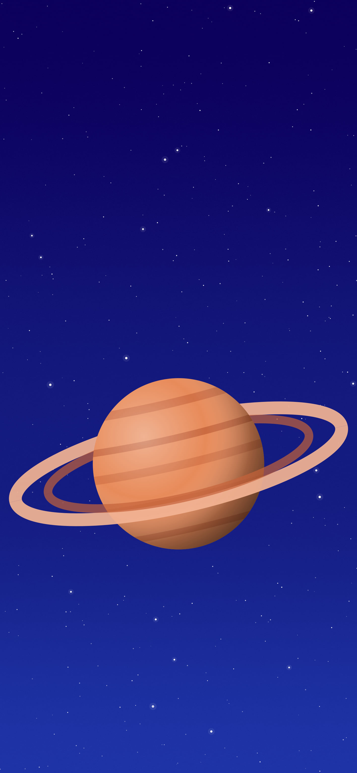 Royal Blue Ringed Planet wallpaper for iPhone and Android
