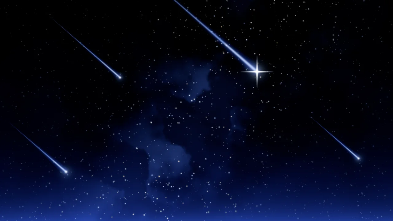 Royal Blue Shooting Stars desktop wallpaper in 4K