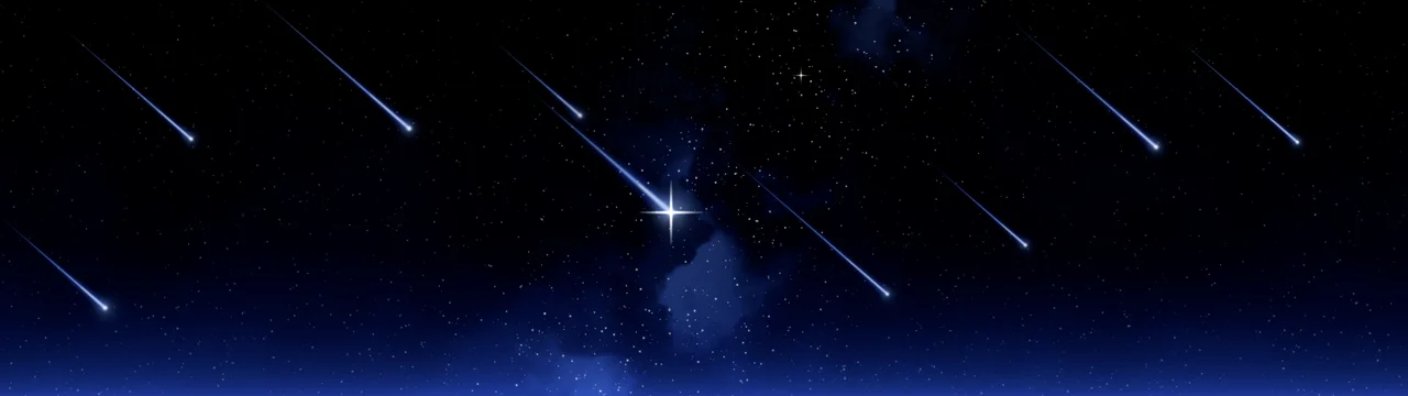 Royal Blue Shooting Stars dual monitor wallpaper, 7680 × 2160