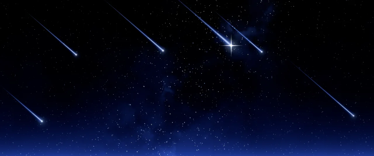 Royal Blue Shooting Stars ultrawide wallpaper, 3440 × 1440
