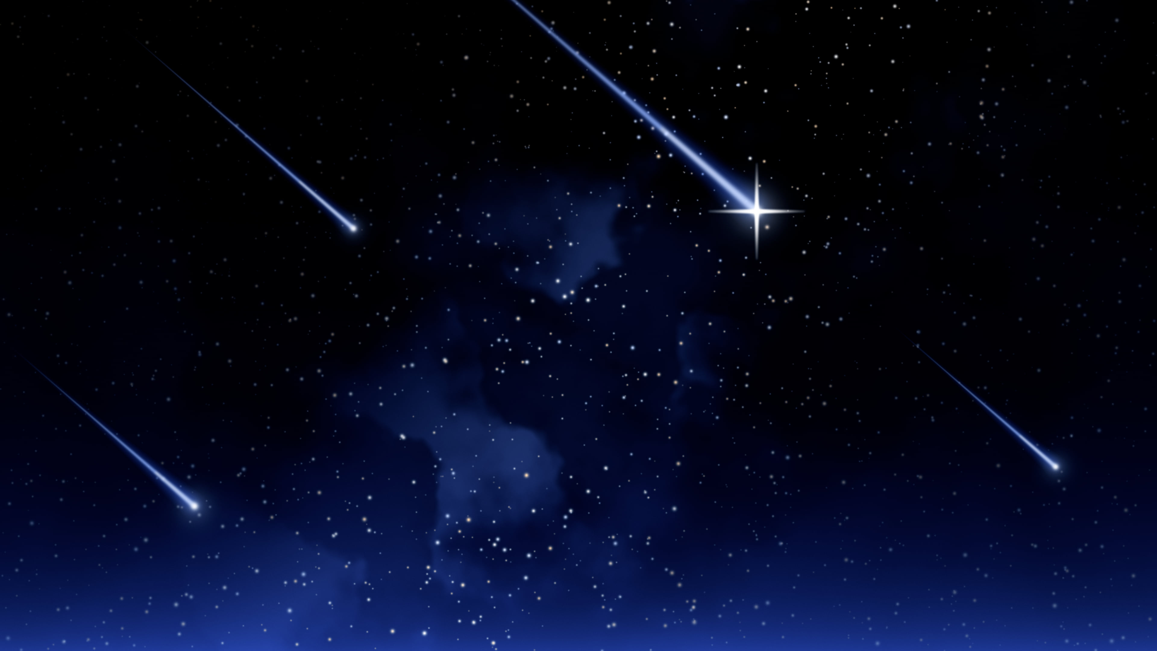 Royal Blue Shooting Stars desktop wallpaper in 4K