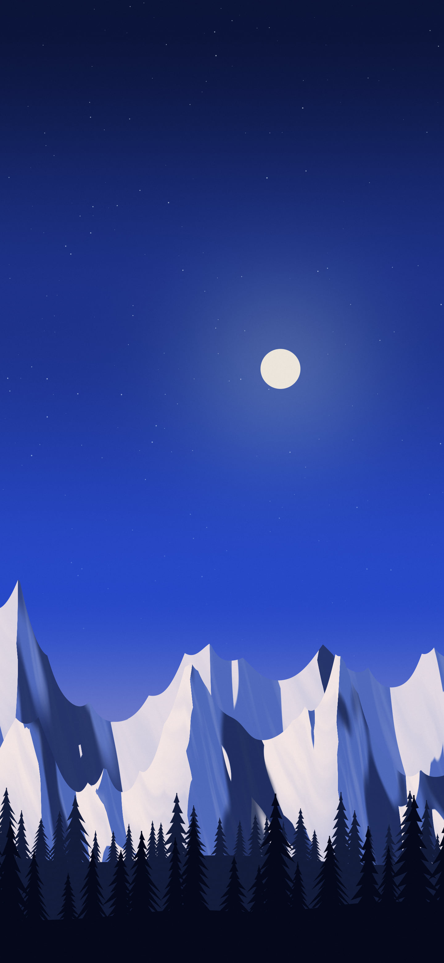 Royal Blue Snowy Mountains wallpaper for iPhone and Android