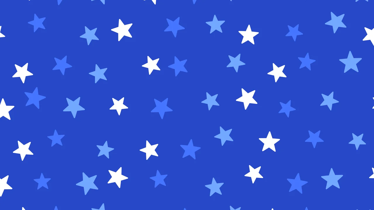 Royal Blue Star Pattern desktop wallpaper in 4K