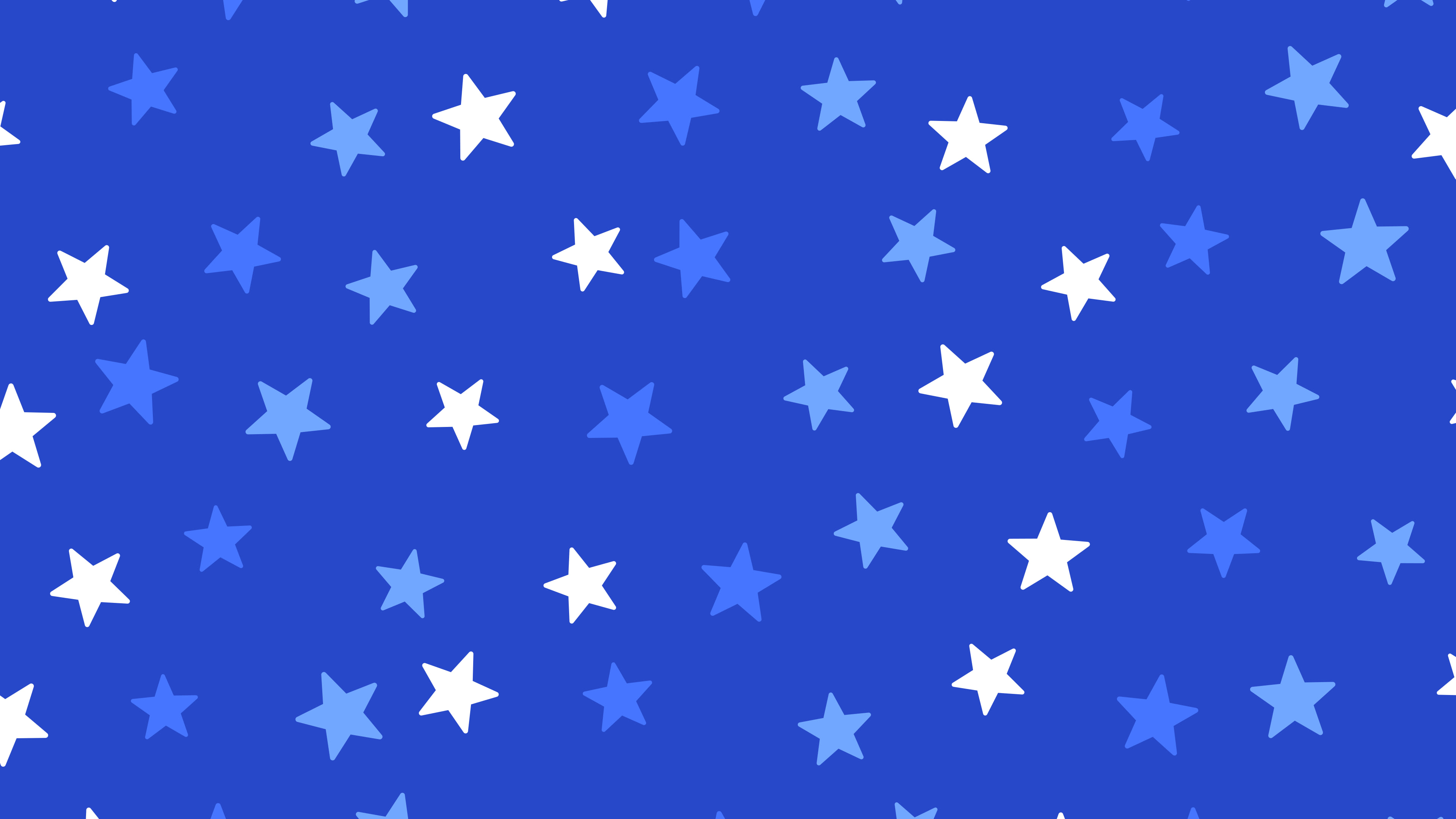 Royal Blue Star Pattern desktop wallpaper in 4K