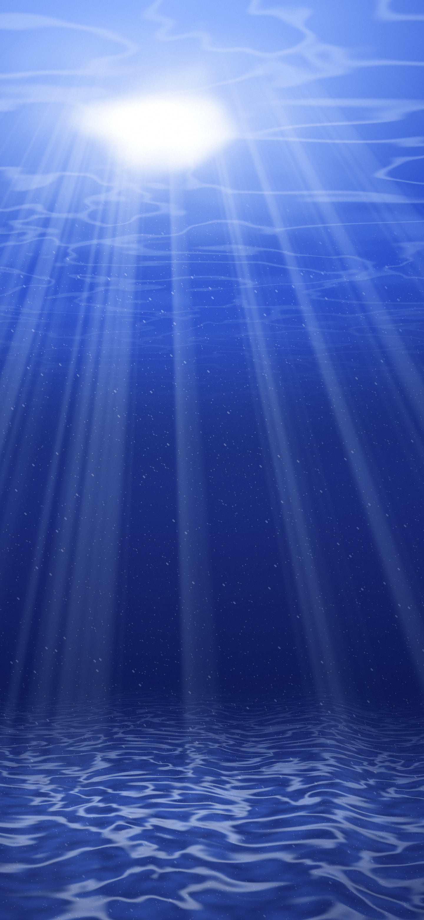 Royal Blue Underwater Sun Rays wallpaper for iPhone and Android