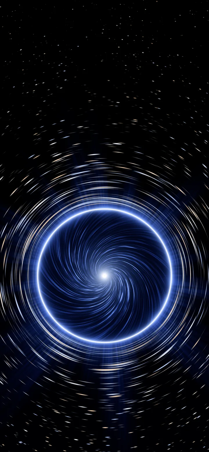 Royal Blue Wormhole wallpaper for iPhone and Android