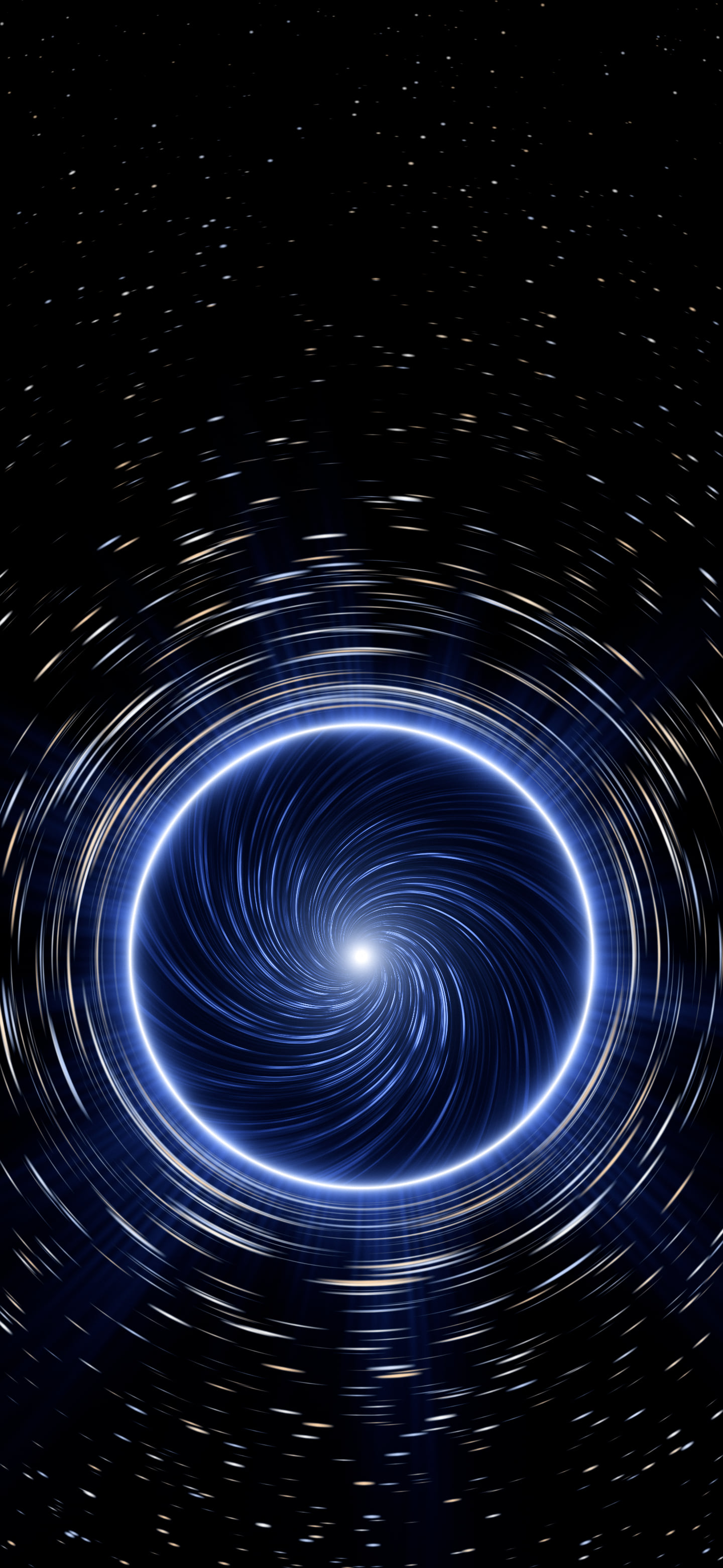 Royal Blue Wormhole wallpaper for iPhone and Android