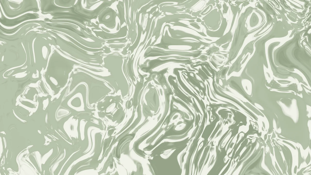 Sage Green and Cream Liquid Marble desktop wallpaper in 4K