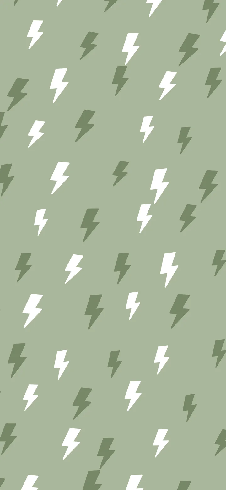 Sage Green Lightning Bolt Pattern wallpaper for iPhone and Android