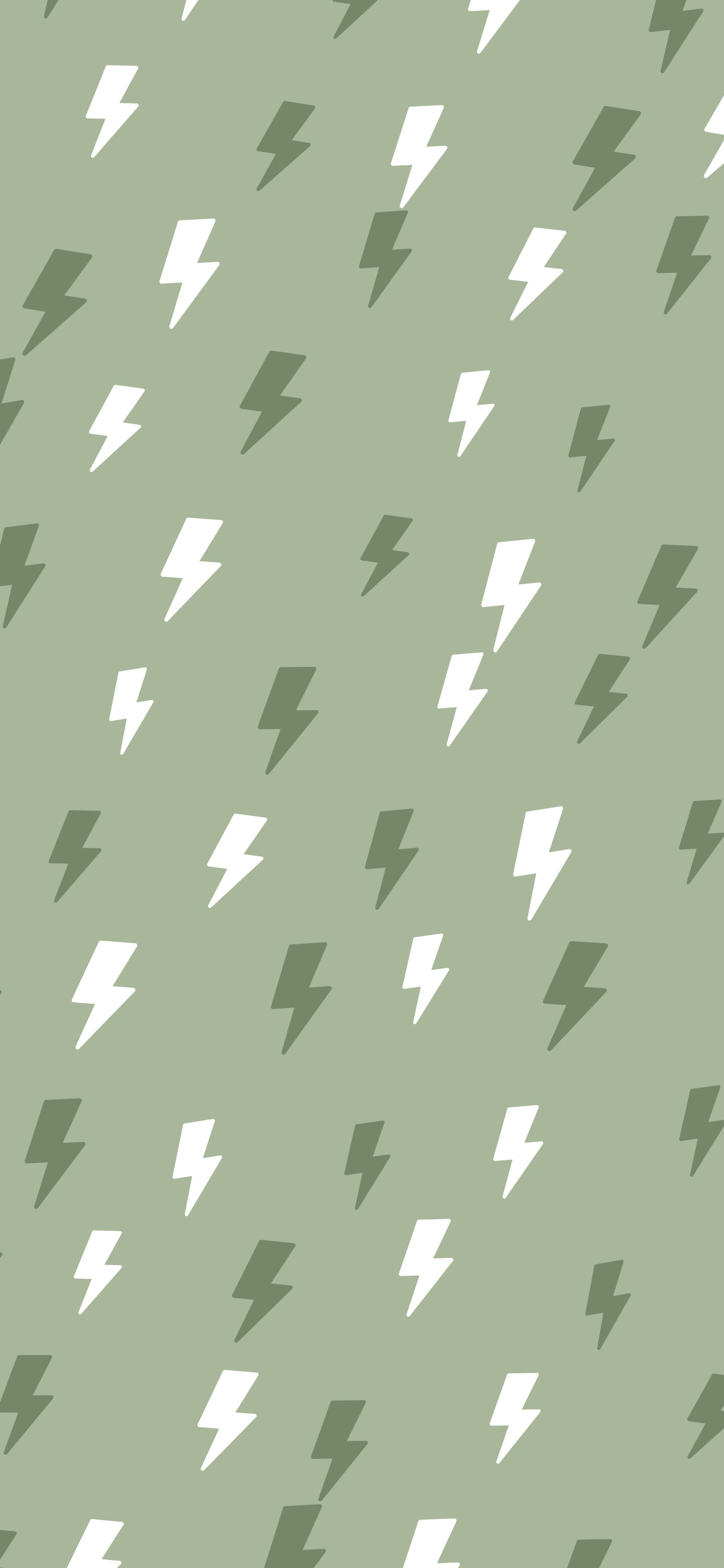 Sage Green Lightning Bolt Pattern wallpaper for iPhone and Android