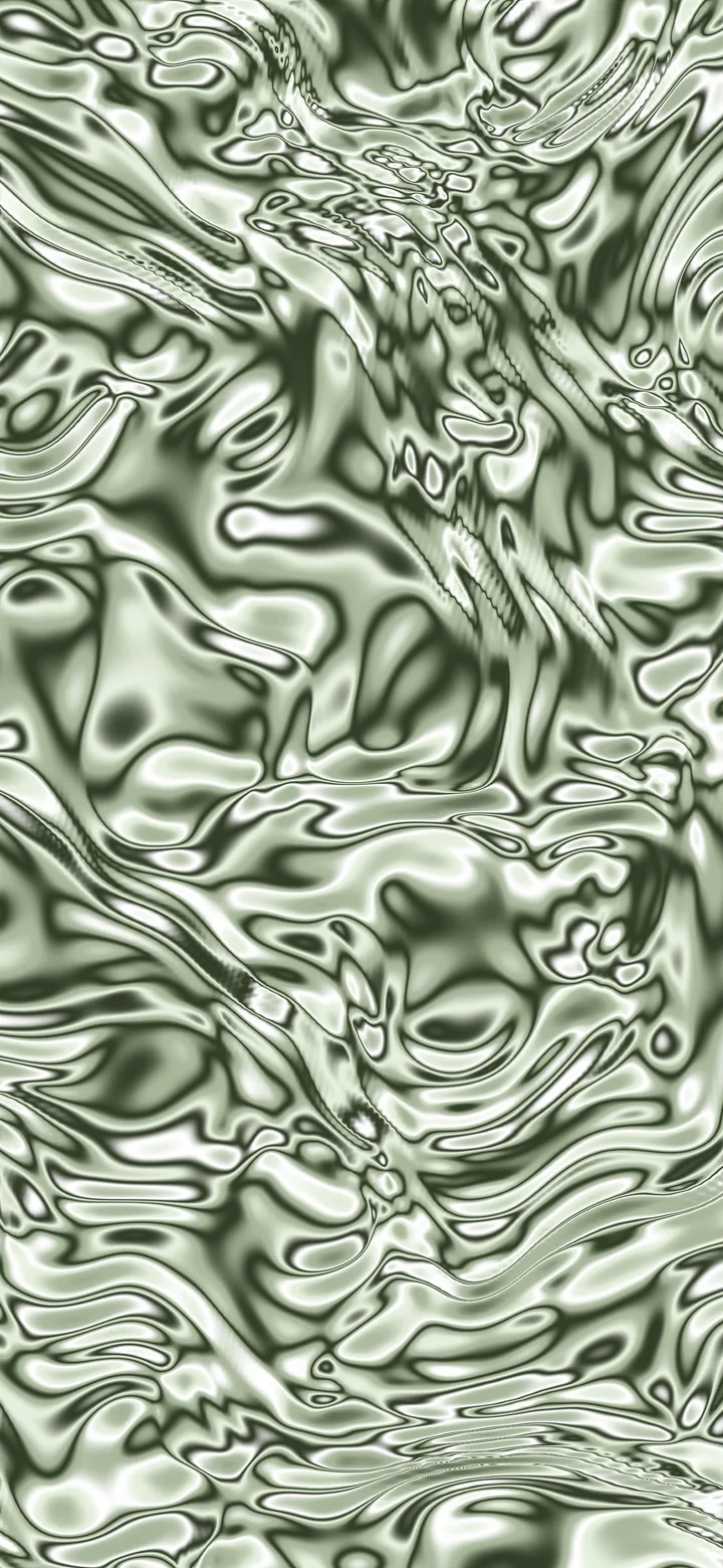 Sage Green Liquid Chrome wallpaper for iPhone and Android