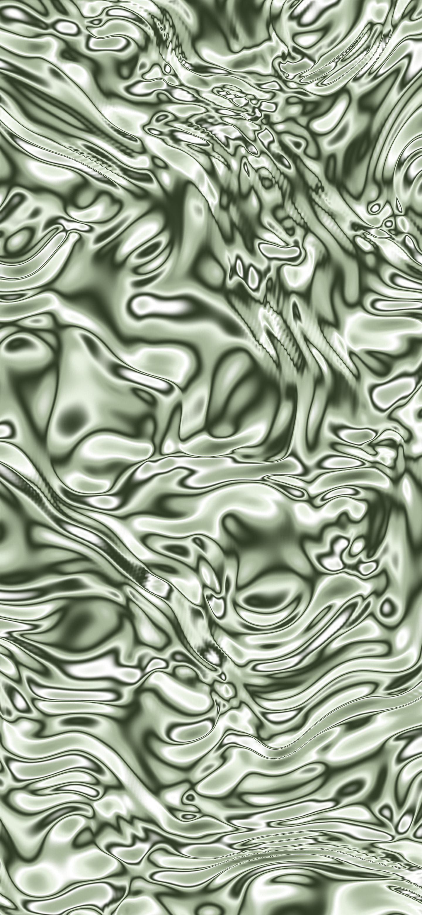 Sage Green Liquid Chrome wallpaper for iPhone and Android