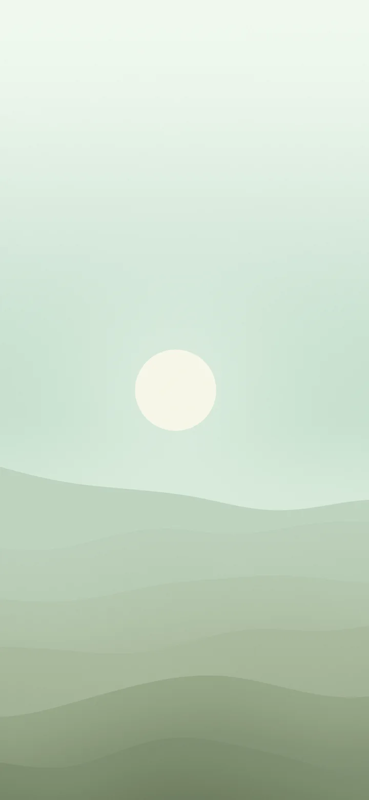 Sage Green Minimalist Desert Dunes wallpaper for iPhone and Android