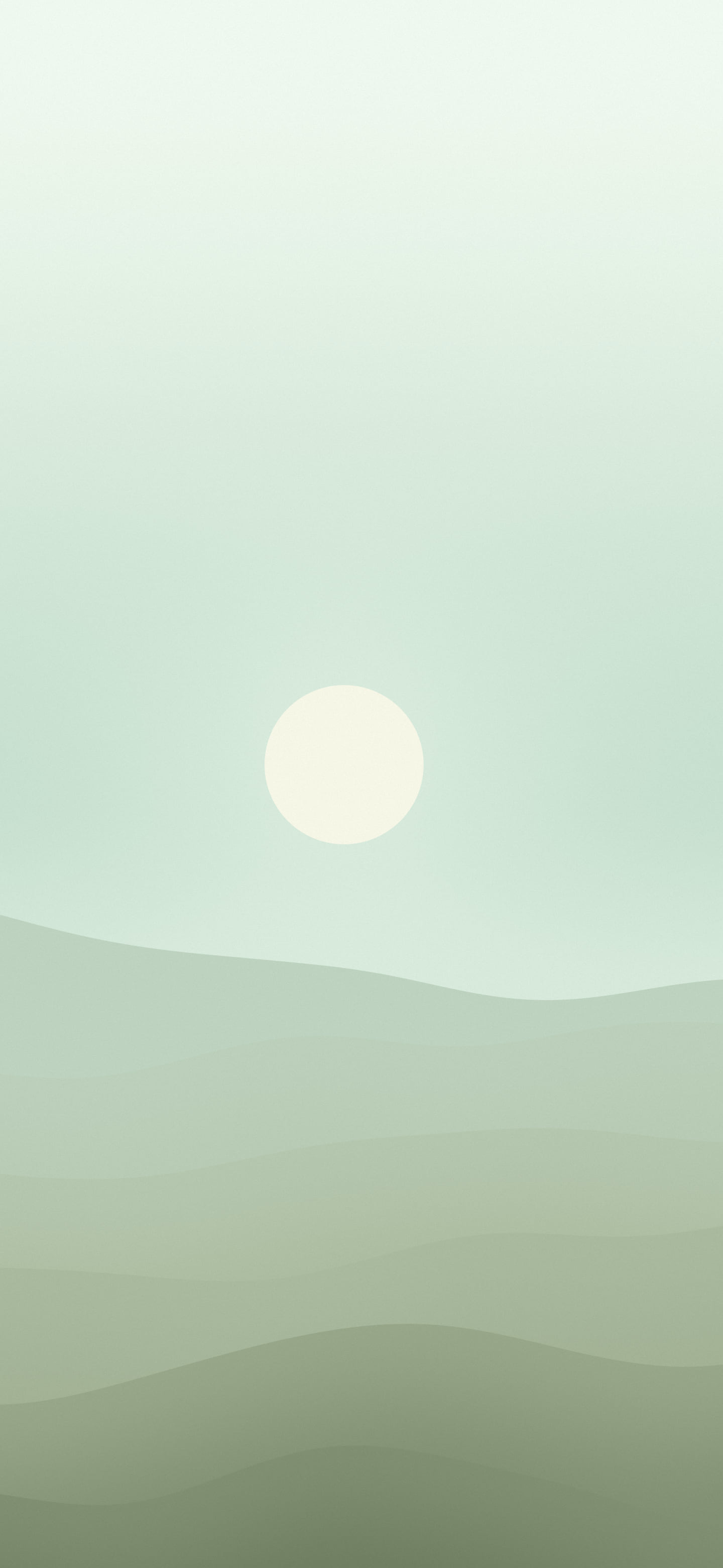 Sage Green Minimalist Desert Dunes wallpaper for iPhone and Android