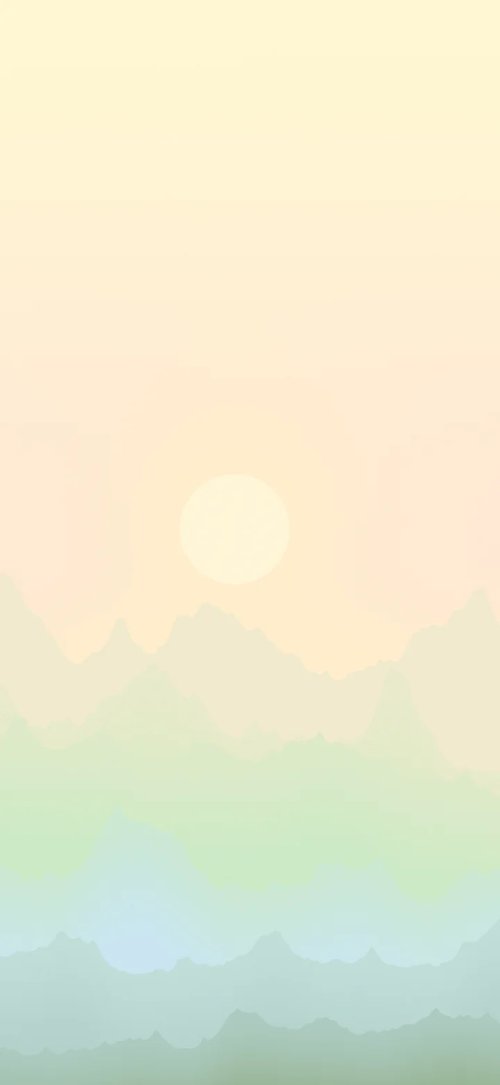 Spring Pastel Minimalist Mountain Landscape wallpaper for iPhone and Android